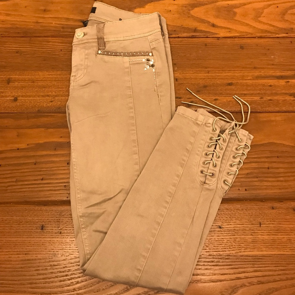 White House Black Market beige jeans